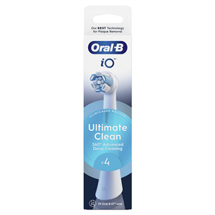 Dantų šepetėlių antgaliai Braun Oral-B UltimateClean, 4 vnt., balti
