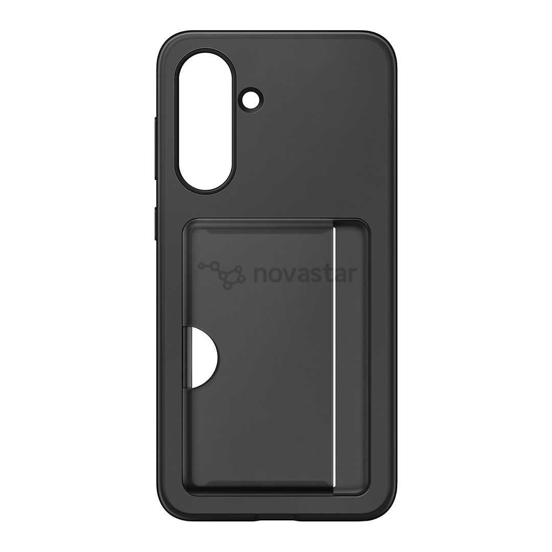 Samsung Card Slot Cover, Galaxy A36, с карманом для карты, черный - Чехол