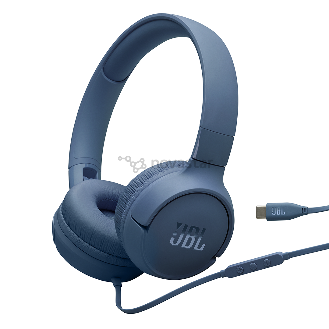 Ausinės JBL Tune 520C, mėlynos