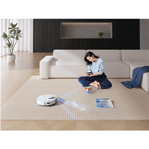 Dulkių siurblys robotas + rankinis dulkių siurblys Ecovacs Deebot T30S Combo, wet & dry, baltas