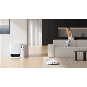 Dulkių siurblys robotas + rankinis dulkių siurblys Ecovacs Deebot T30S Combo, wet & dry, baltas
