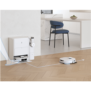 Dulkių siurblys robotas + rankinis dulkių siurblys Ecovacs Deebot T30S Combo, wet & dry, baltas