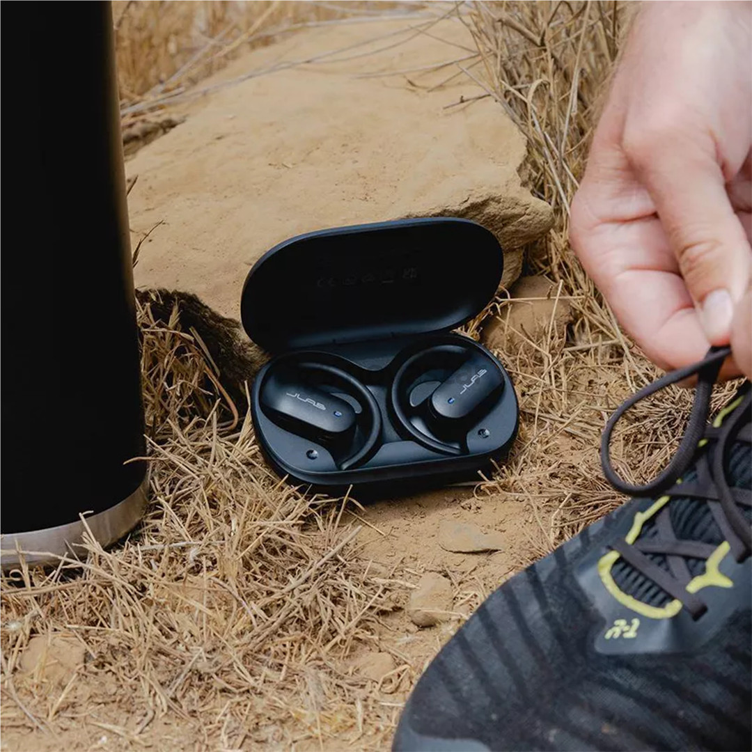 Belaidės ausinės JLab Open Sport, juodos