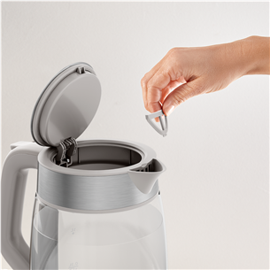 Tefal, 1.7 L, grey - Glass kettle