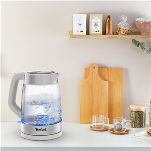 Tefal, 1.7 L, grey - Glass kettle