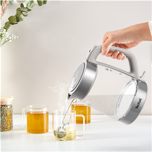 Tefal, 1.7 L, grey - Glass kettle