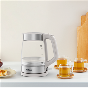 Tefal, 1.7 L, grey - Glass kettle