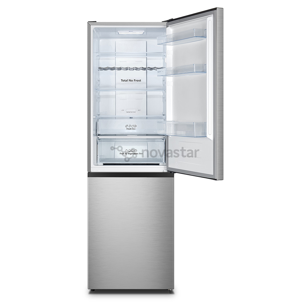 Hisense, NoFrost, 304 L, aukštis 186 cm, nerūdijančio plieno spalvos - Šaldytuvas