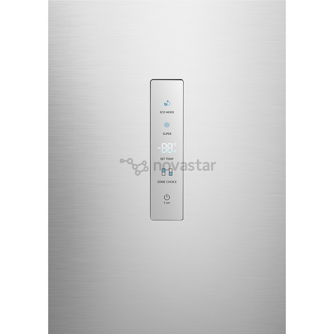 Hisense, NoFrost, 304 L, aukštis 186 cm, nerūdijančio plieno spalvos - Šaldytuvas