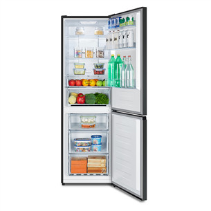 Šaldytuvas Hisense, NoFrost, 304 L, aukštis 186 cm, juodas