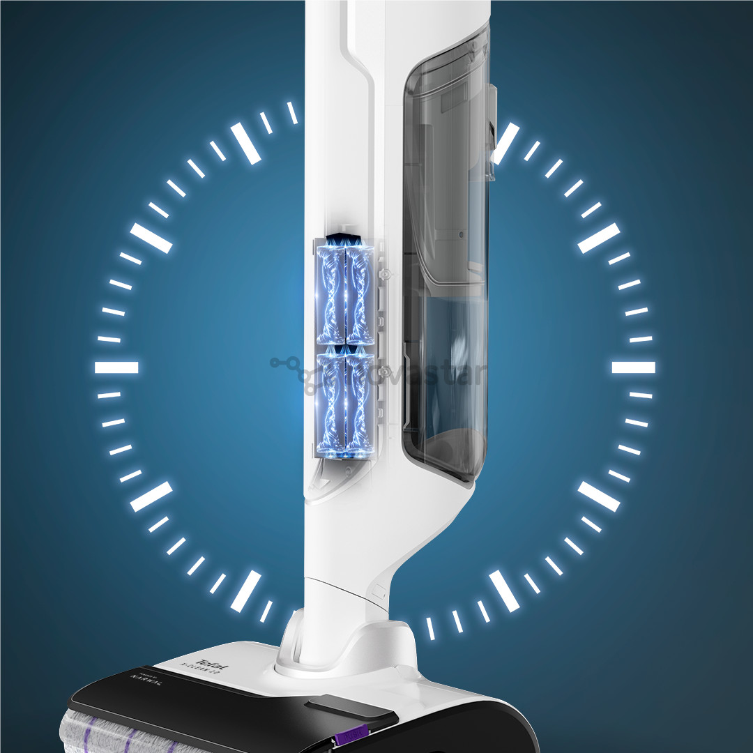 Tefal X-Clean 10, влажная уборка, белый - Беспроводной пылесос для твердых полов