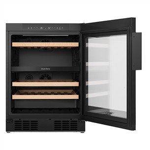 Vyno šaldytuvas Hisense, 46 butelių talpa, aukštis 82 cm, juodas