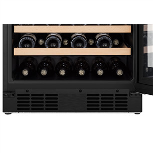 Vyno šaldytuvas Hisense, 46 butelių talpa, aukštis 82 cm, juodas
