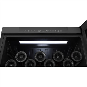 Vyno šaldytuvas Hisense, 46 butelių talpa, aukštis 82 cm, juodas