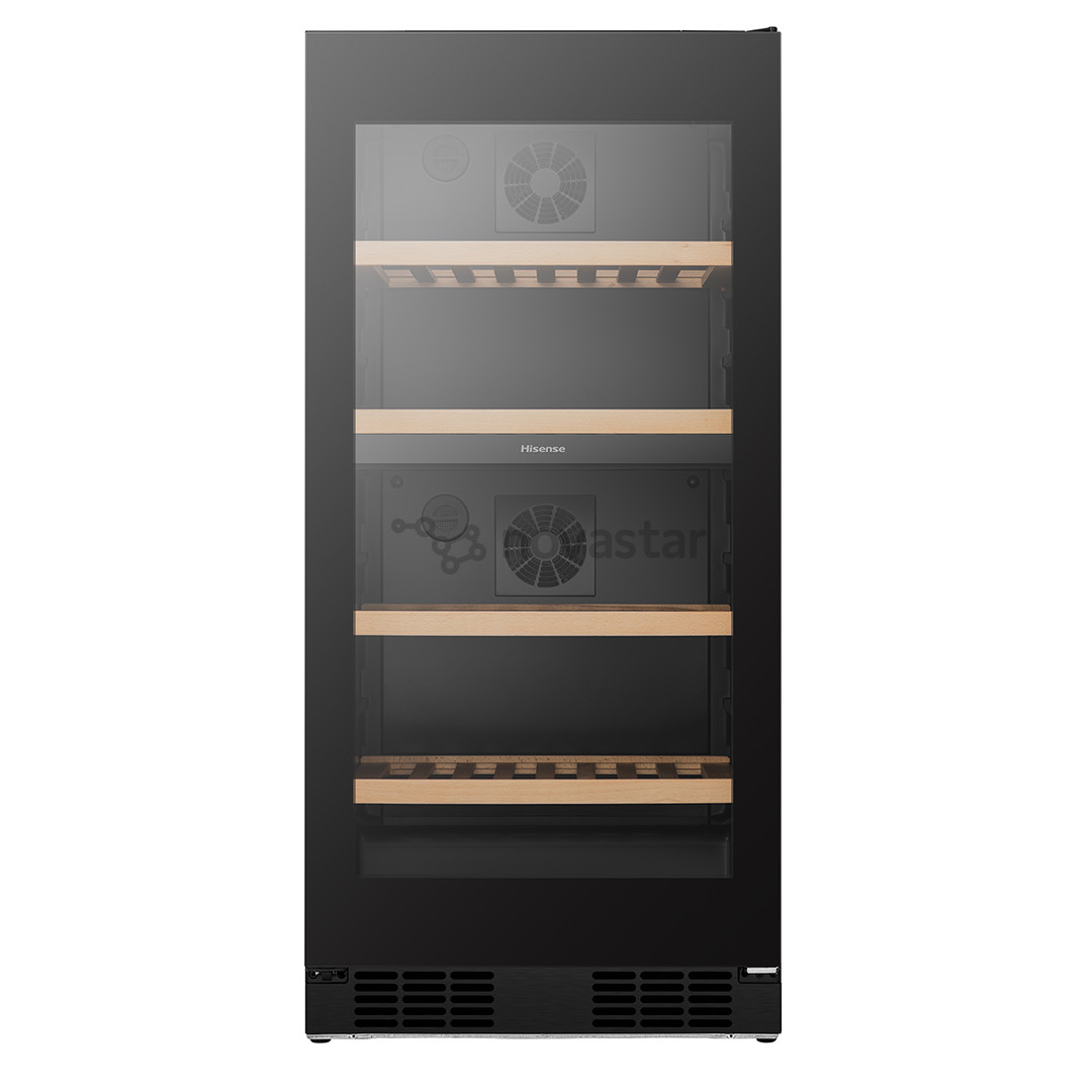 Hisense, 108 bottles, height 127 cm, black - Wine cooler