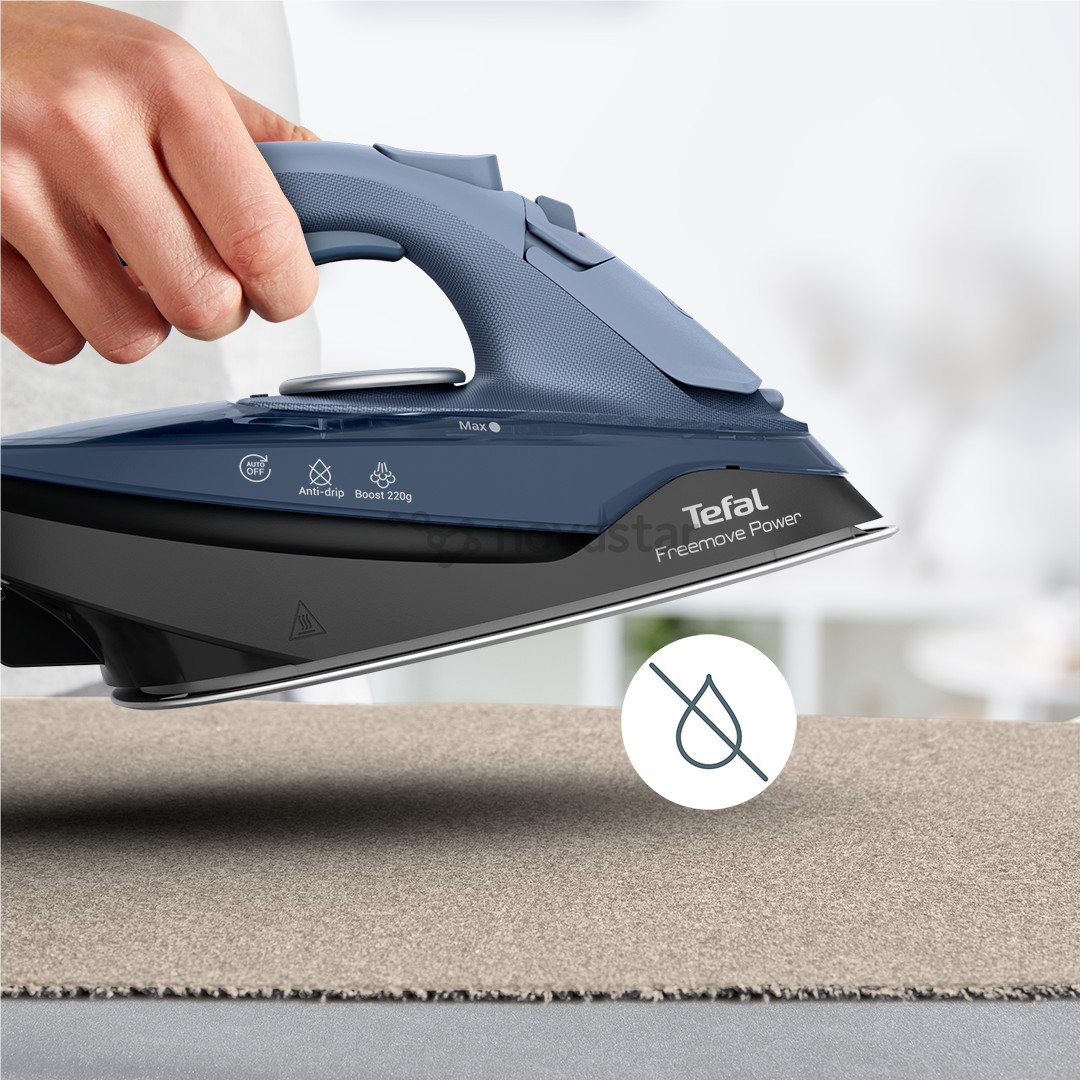 Belaidis garų lygintuvas Tefal Freemove Power, 2600 W, mėlynas/juodas