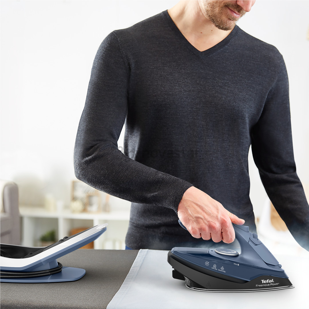 Belaidis garų lygintuvas Tefal Freemove Power, 2600 W, mėlynas/juodas