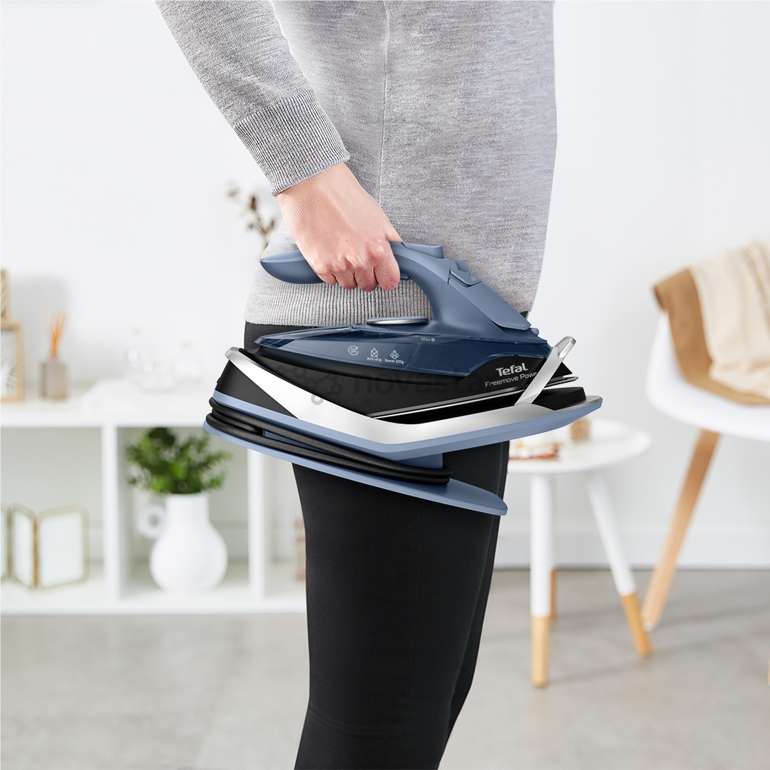 Belaidis garų lygintuvas Tefal Freemove Power, 2600 W, mėlynas/juodas