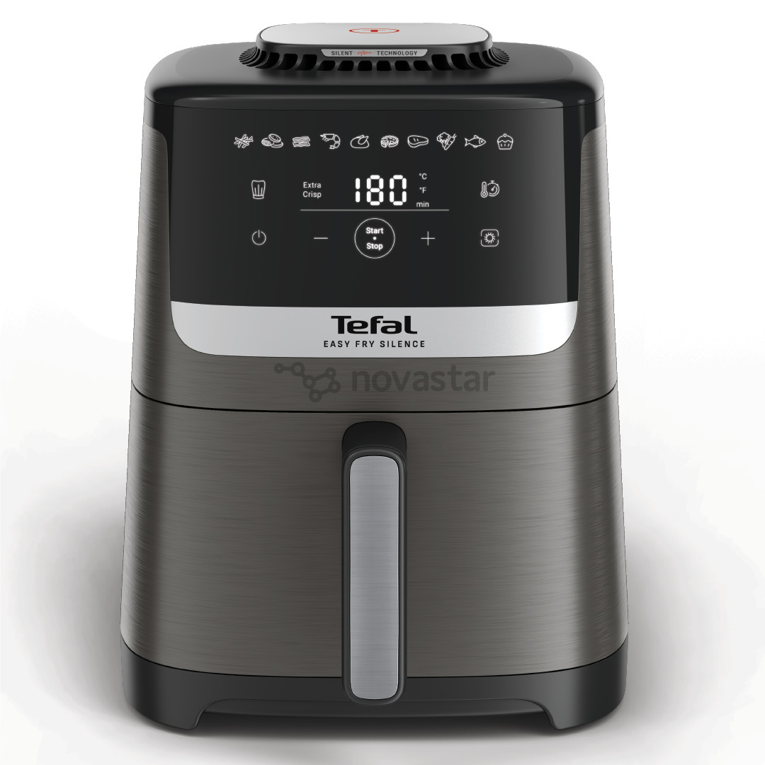 Karšto oro gruzdintuvė Tefal Easy Fry Silence, 1670 W, 5 L, pilka