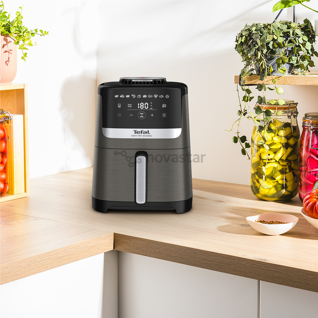 Karšto oro gruzdintuvė Tefal Easy Fry Silence, 1670 W, 5 L, pilka