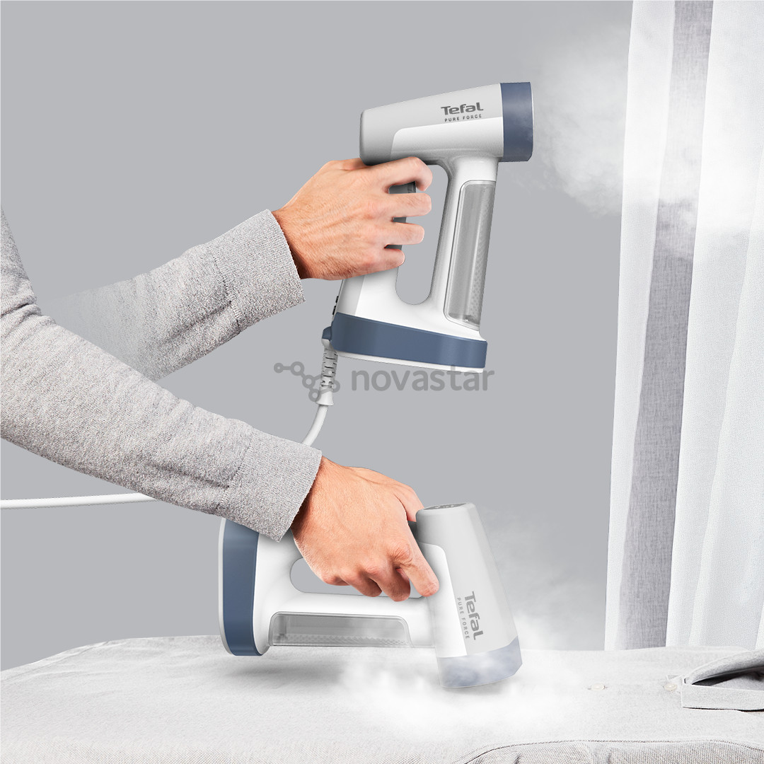 Tefal Pure Force, 2-in-1, 1800 W, baltas/mėlynas - Garinis lygintuvas