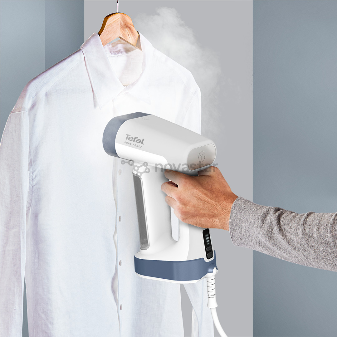 Tefal Pure Force, 2-in-1, 1800 W, baltas/mėlynas - Garinis lygintuvas