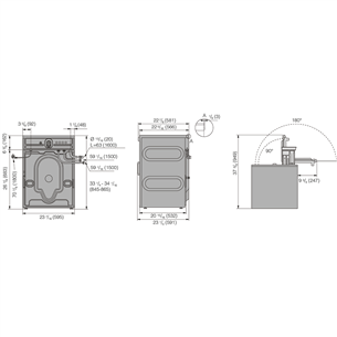 Asko, Professional, 7 kg, depth 65,4 cm, grey - Clothes dryer
