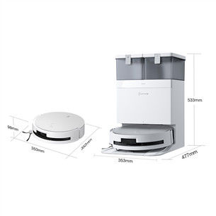 Dulkių siurblys robotas Ecovacs Deebot X8 OMNI, Wet & Dry, baltas