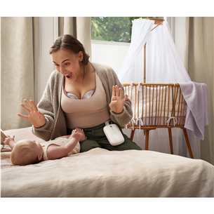 Dvigubas elektrinis pientraukis Philips Avent Hands-free, baltas