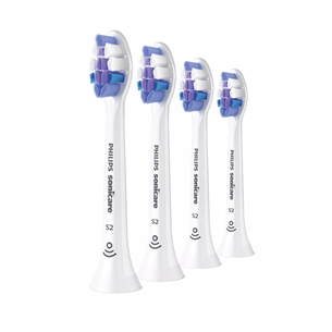 Dantų šepetėlių antgaliai Philips Sonicare S2 Sensitive, 4 vnt., balti HX6054/87