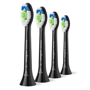 Philips Sonicare Optimal White, 4 vnt., juodi - Dantų šepetėlių antgaliai
