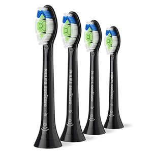 Dantų šepetėlių antgaliai Philips Sonicare Optimal White, 4 vnt., juodi HX6064/88