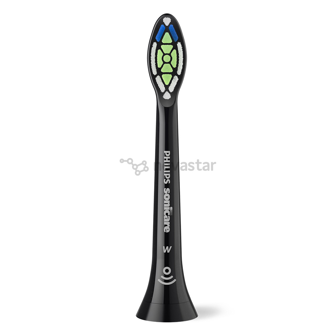 Philips Sonicare Optimal White, 4 vnt., juodi - Dantų šepetėlių antgaliai