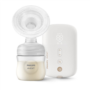 Viengubas elektrinis pientraukis Philips Avent, įkraunamas, baltas