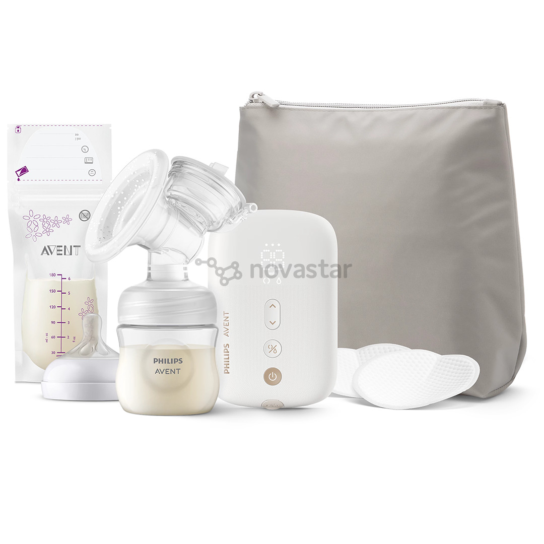 Viengubas elektrinis pientraukis Philips Avent, įkraunamas, baltas