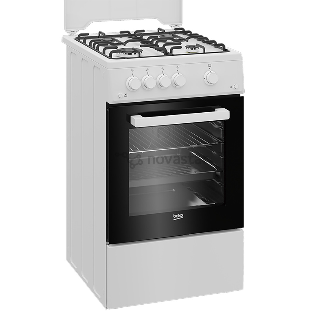 Beko, 60 л, ширина 50 см, белый - Газовая плита