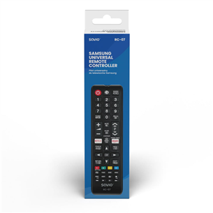Universalus nuotolinio valdymo pultelis Savio RC-07, Samsung TV, juodas