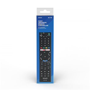 Universalus nuotolinio valdymo pultelis Savio RC-08, Sony TV, juodas