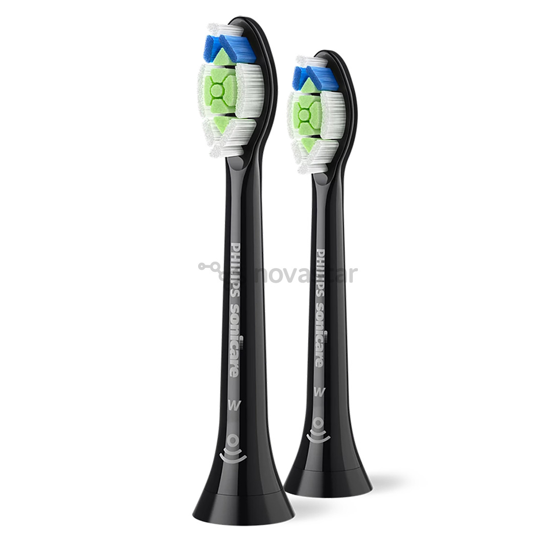 Philips Sonicare Optimal White, 2 vnt., juodi - Dantų šepetėlių antgaliai