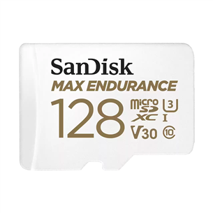 Atminties kortelė SanDisk Max Endurance, 128 GB, microSDHC, balta SDSQQVR-128G-GN6IA