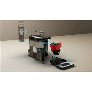 Kavos aparatas Siemens EQ500, juodas/sidabrinis