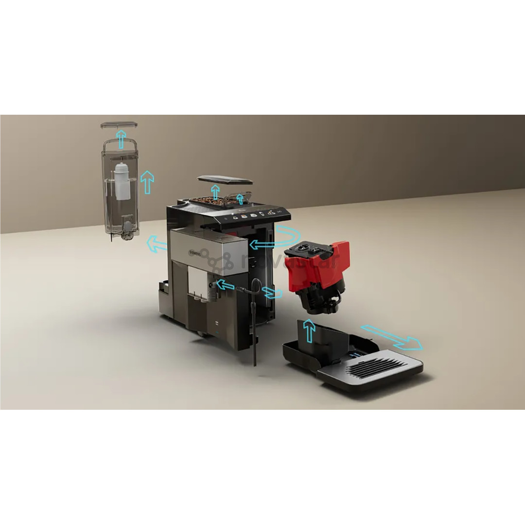 Kavos aparatas Siemens EQ500, juodas/sidabrinis