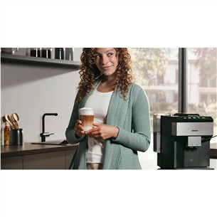 Kavos aparatas Siemens EQ500, juodas/sidabrinis