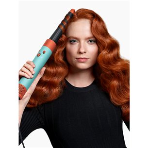 Daugiafunkcis plaukų formavimo prietaisas Dyson Airwrap i.d.™, Bluetooth®, 1300 W, Ceramic Patina/Topaz, mėlynas/oranžinis