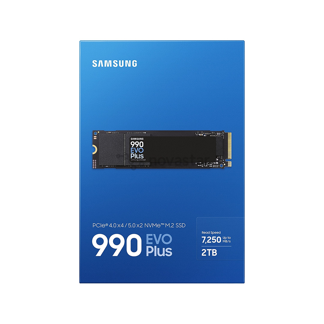 SSD Samsung 990 EVO Plus, 2 TB, M.2, juodas
