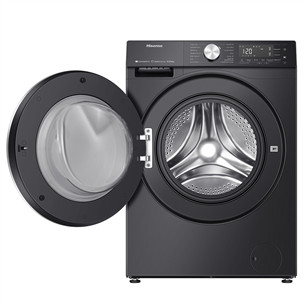 Hisense, 10,5 кг / 6 кг, глубина 59 см, 1400 об/мин, черный - Стирально-сушильная машина