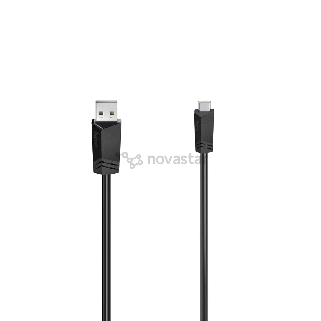 Laidas Hama USB-A/Mini-USB Cable, 1,5 m, juodas