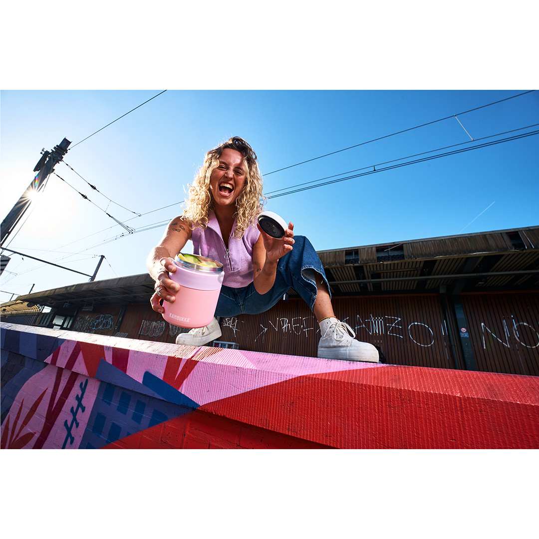 Maisto dėžutė - termosas Kambukka Bora, 600 ml, rožinė