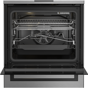 Beko, 72 L, width 60 cm, inox - Gas cooker with electric oven