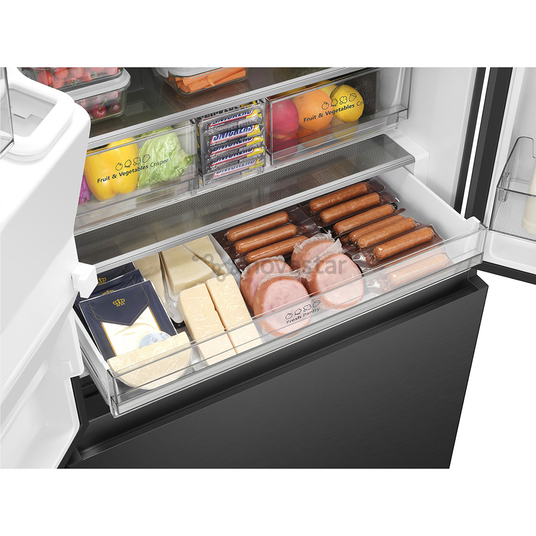 SBS Šaldytuvas Hisense, NoFrost, 612 L, aukštis 179 cm, juodas